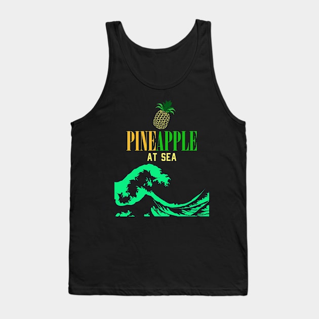 pineapple at sea full great wave surf tshirt Tank Top by HCreatives